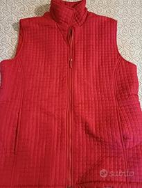 Gilet donna trapuntato rosso taglia XL