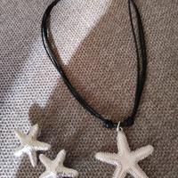 Parure collana e orecchini stella marina