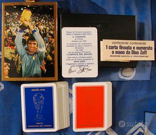 Dino Zoff carta con la firma autografa e numerata