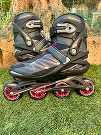 Pattini in linea ROCES BIG ZYX BLACK RED tg. 44