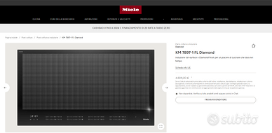 Miele Piano induzione 6 fuochi KM 7807-1 FL NUOVO