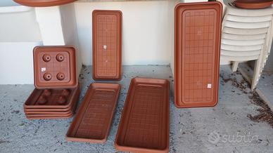 Sottovasi plastica Nuovi rotondi, rettangolari...