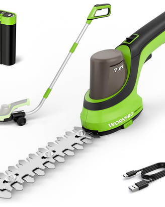 WORKPRO 7,2 V Tagliaerba e Tagliasiepi senza Fili