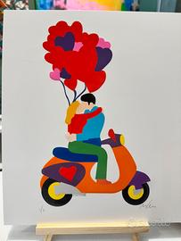 Kissing heart | Marco Lodola - Serigrafia firmata