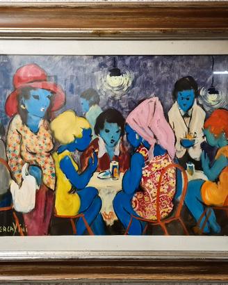 AL BAR - QUADRO DEL PITTORE RENZO MERCATINI
