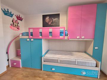 Cameretta bambini 3 letti