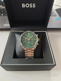 Orologio BOSS Cronografo Uomo Verde Oro