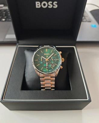 Orologio BOSS Cronografo Uomo Verde Oro