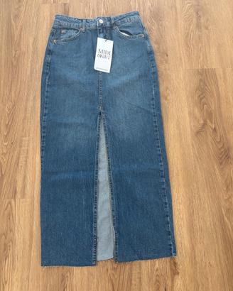 Gonna lunga di jeans Stradivarius
