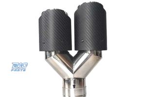 TERMINALE SCARICO IN CARBONIO DOPPIO DESTRO LOOK A