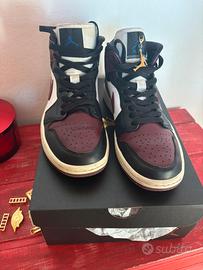 Jordan 1 Mid SE nero barbabietola scuro (donna)