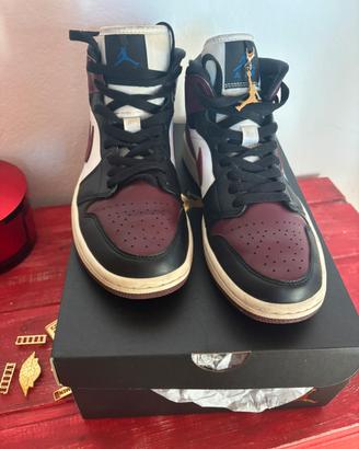 Jordan 1 Mid SE nero barbabietola scuro (donna)