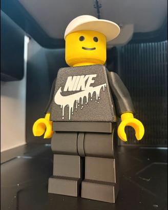 Brick Man Nike, Omino Stile Lego, 20 cm
