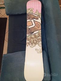 Tavola da Snowboard  con scarponi. Birton