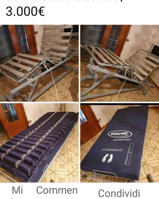 rete elettrica con 2 materassi antidecupito 