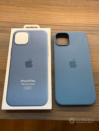 Cover Iphone 15 plus Apple originale celeste