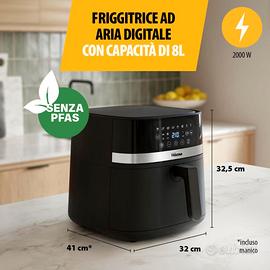Friggitrice Aria Digitale 8L 2000W LED