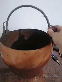 Porta vaso in rame tipo cachepot