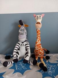 Peluches Madagascar Melman giraffa e Marty zebra