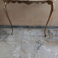 consolle ingresso in ottone e marmo 