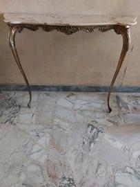 consolle ingresso in ottone e marmo 