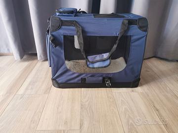 Trasportino pieghevole cane gatto morbido ventilat