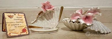 2 decorazioni capodimonte stilart hand made italy