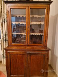 Credenza vetrina in noce primi '900