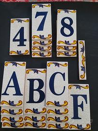 numeri civici ceramica 