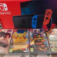 Nintendo Switch + giochi + microSD 128 + accessori