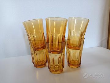 Set 6 bicchieri giallo / arancio 