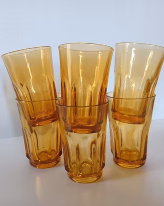Set 6 bicchieri giallo / arancio 