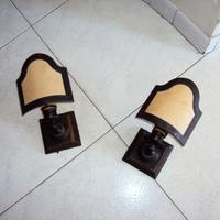 Coppia di apliques in ottone