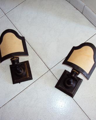 Coppia di apliques in ottone