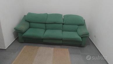 Divano letto 3 posti verde