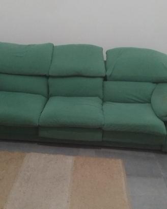 Divano letto 3 posti verde