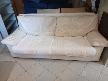 Divano in pelle Bianco