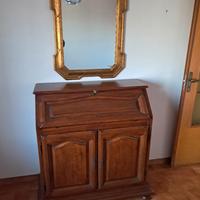 Scrittoio con ribaltina in legno 