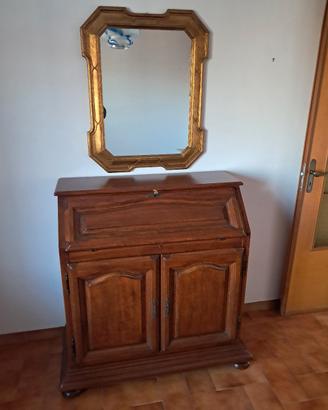Scrittoio con ribaltina in legno 