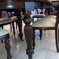 6 Sedie con rivestimento tessuto alla base