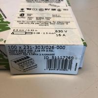 100 pezzi Connettore Wago 231-303/026-000