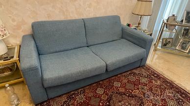 Divano in Jersey Blu/Turchese