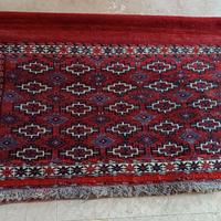 Tappeto turkmeno Yomut antico XIX Secolo 122x79cm