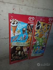 espositore in metallo prezzario gelati 