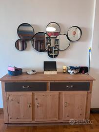 Madia Credenza Legno Massello Industrial/Rustica