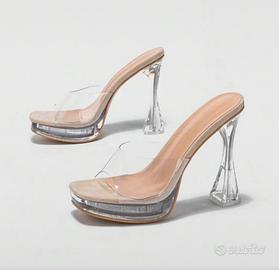 Tacchi trasparenti alti 12 cm