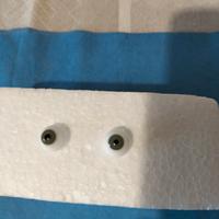 Coppia occhi in vetro soffiato per bambole