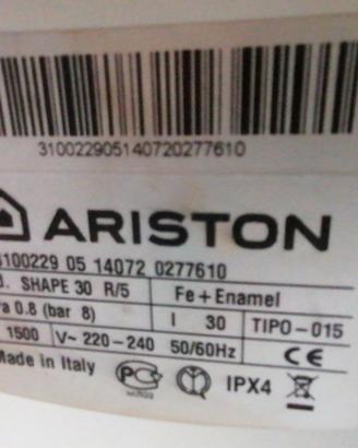 Scaldabagno boiler elettrico ariston 30lt