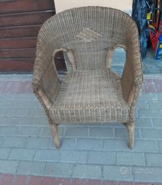 sedia in vimini 