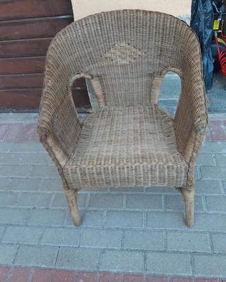 sedia in vimini 